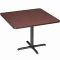National Public Seating Interion® 36" Square Counter Height Restaurant Table, Mahogany 695807MH